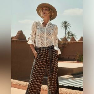 Anthropologie Metzner Wide-Leg Trousers Size 0